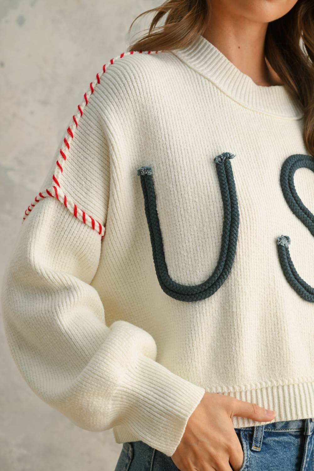 Miou Muse - Usa Long Sleeve Pullover