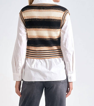 Elan - Sweater Vest Shirt Combo
