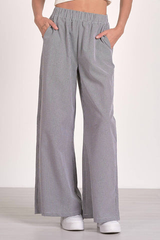 Elan - Gingham Wide Leg Pants
