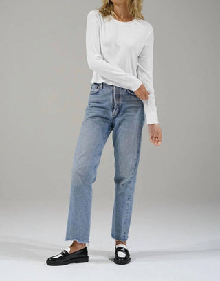 Lna - Long Sleeve Rib Crew Tee