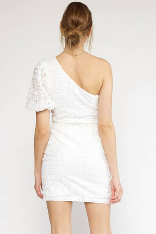 Entro - ONE SHOULDER EMBELLISHED DRESS