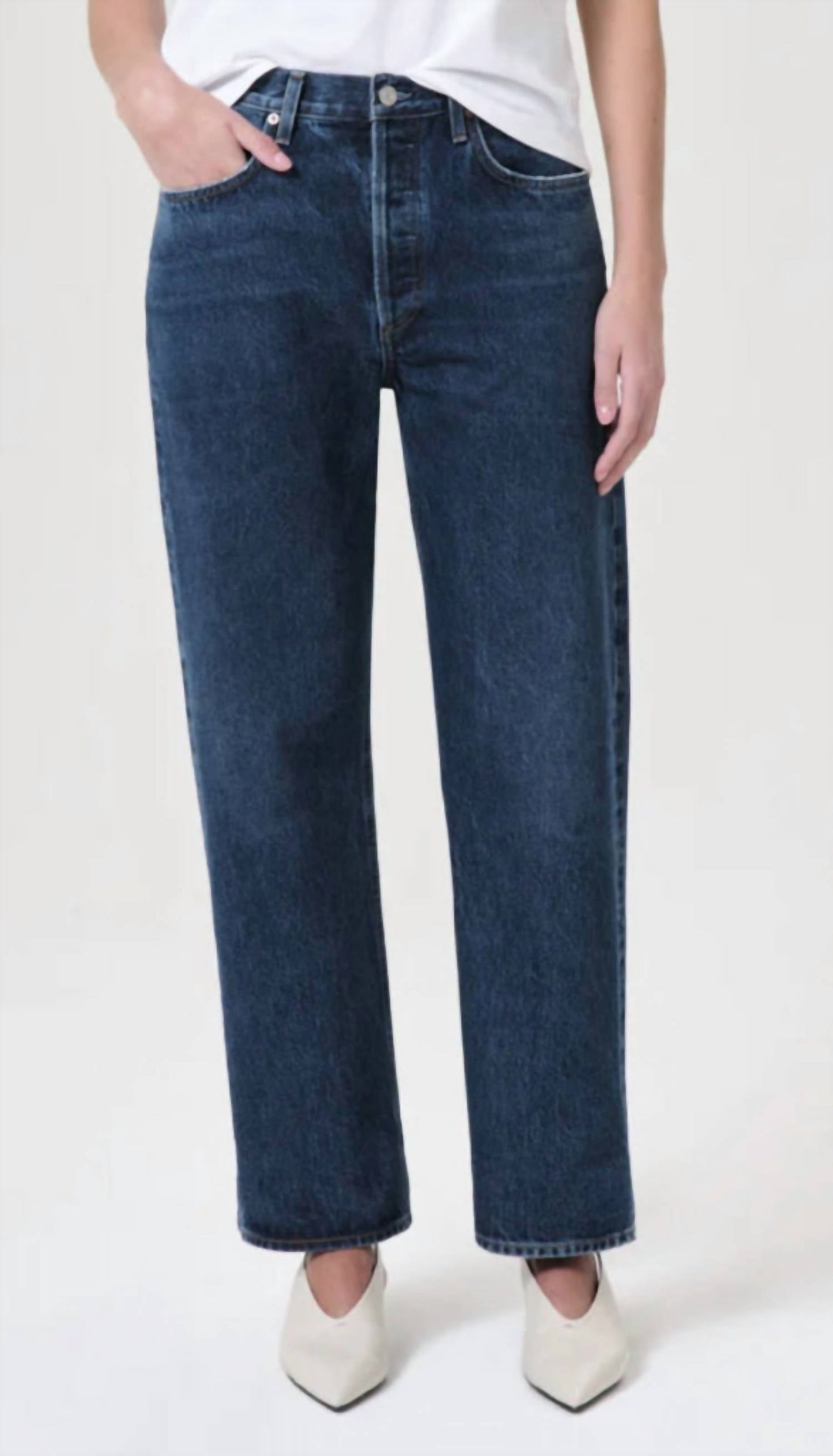 Agolde - Fran Low Slung Easy Straight Jeans