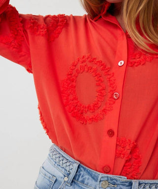 Esqualo - 3d Circle Embroidered Blouse