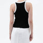 Blu Pepper - Contrast Trim Racerback Knit Tank Top