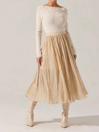 Astr - Bluma Embroidered Boatneck Sweater