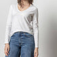 Lilla P - Rolled Edge V-neck Top