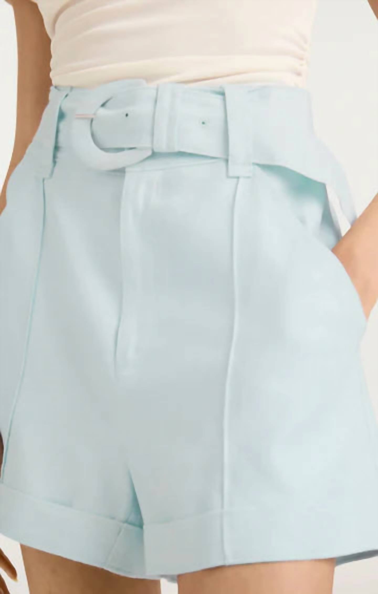 Cinq A Sept - Aldi Belted Wide-leg Linen Shorts