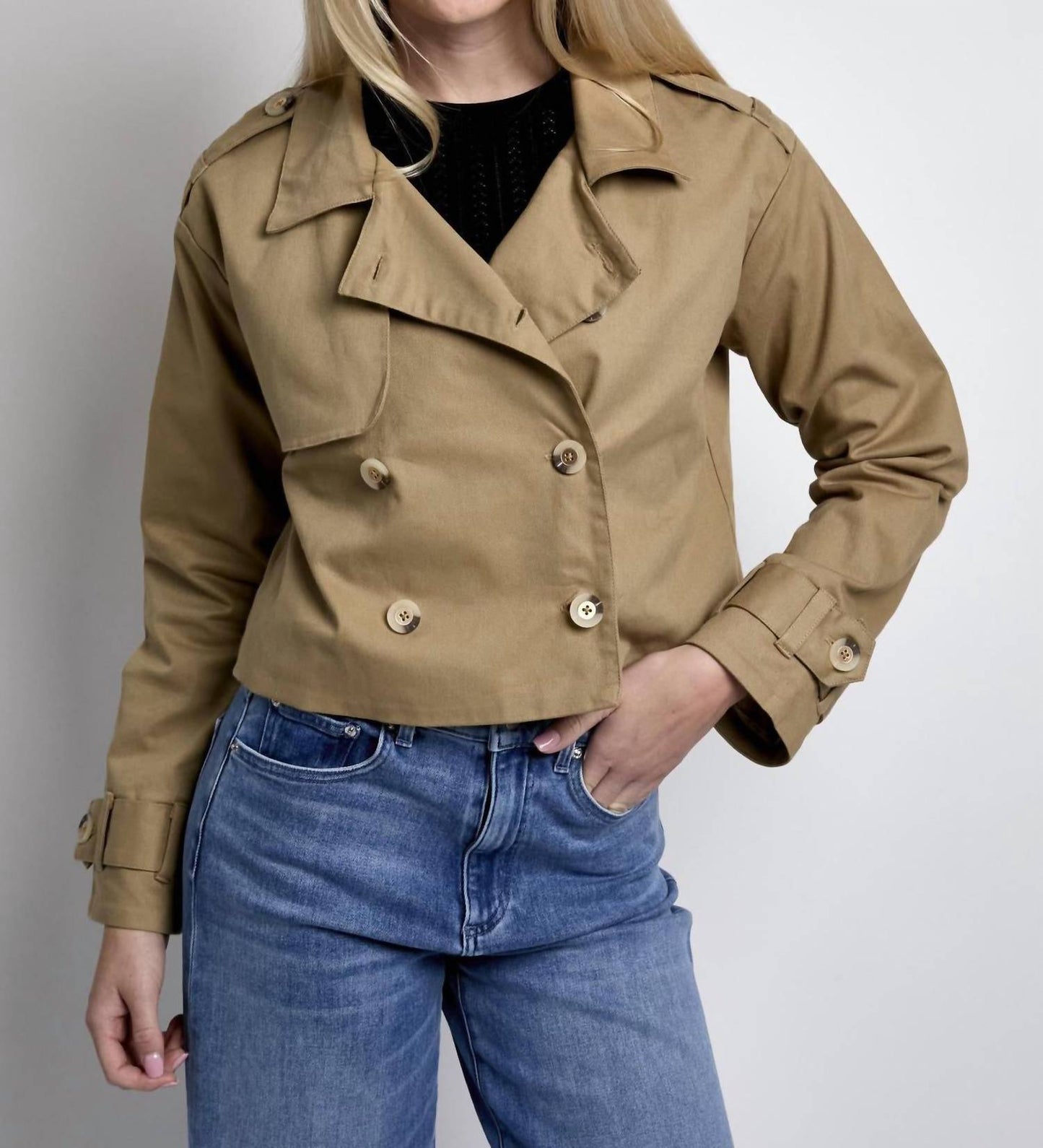 Cami Nyc - Evans Cropped Trench Coat Jacket