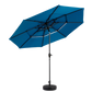 Aluminium 10ft 3 Tier Auto-tilt Outdoor Patio Umbrella - Dark Blue