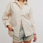 Free People - Striped Varsity Vibes Shirt