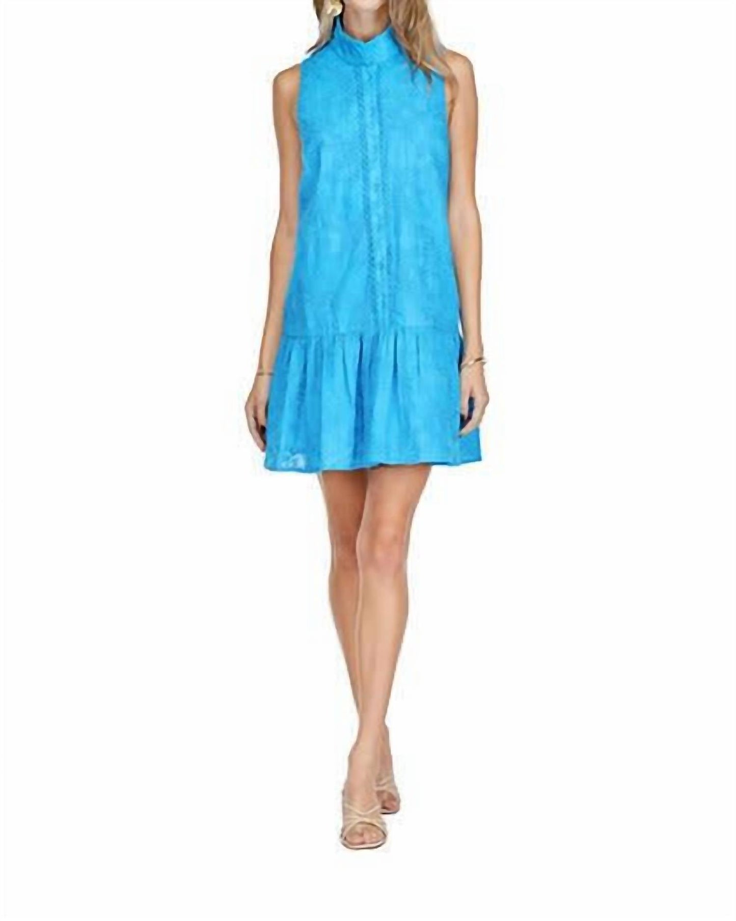 Joy Joy - Eyelet Detail Mini Dress