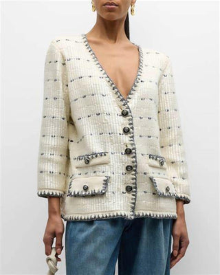 Veronica Beard - CERIANI KNIT JACKET WITH SEQUIN