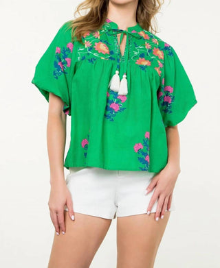 Thml - Puff Sleeve Tassel Top