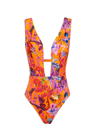 Lia Sahara - Women's Plunge One Piece Swimsuit