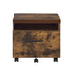 Bob File Cabinet - Weathered Oak / Black