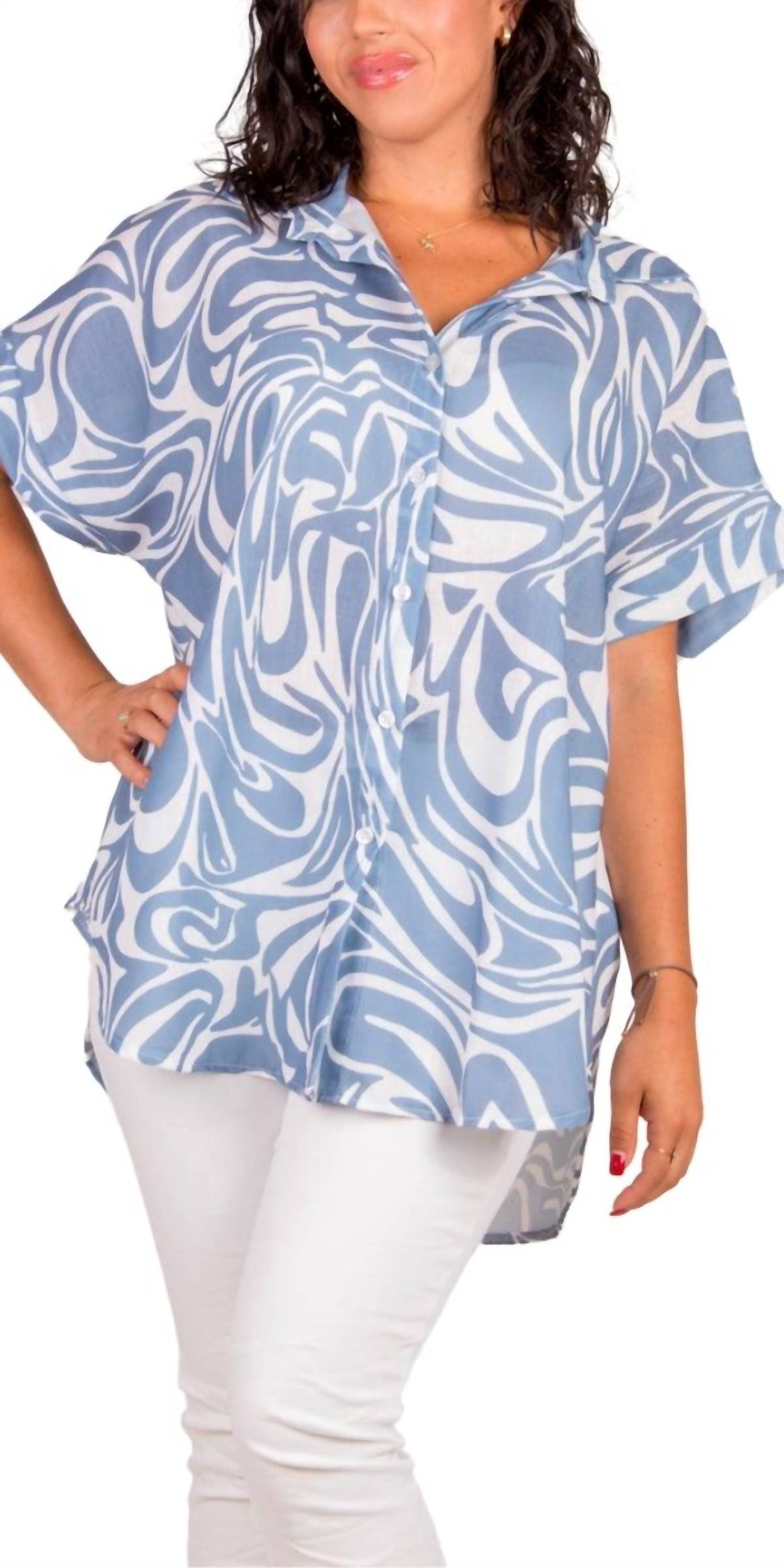 Gigi Moda - Tropical Button Down Shirt