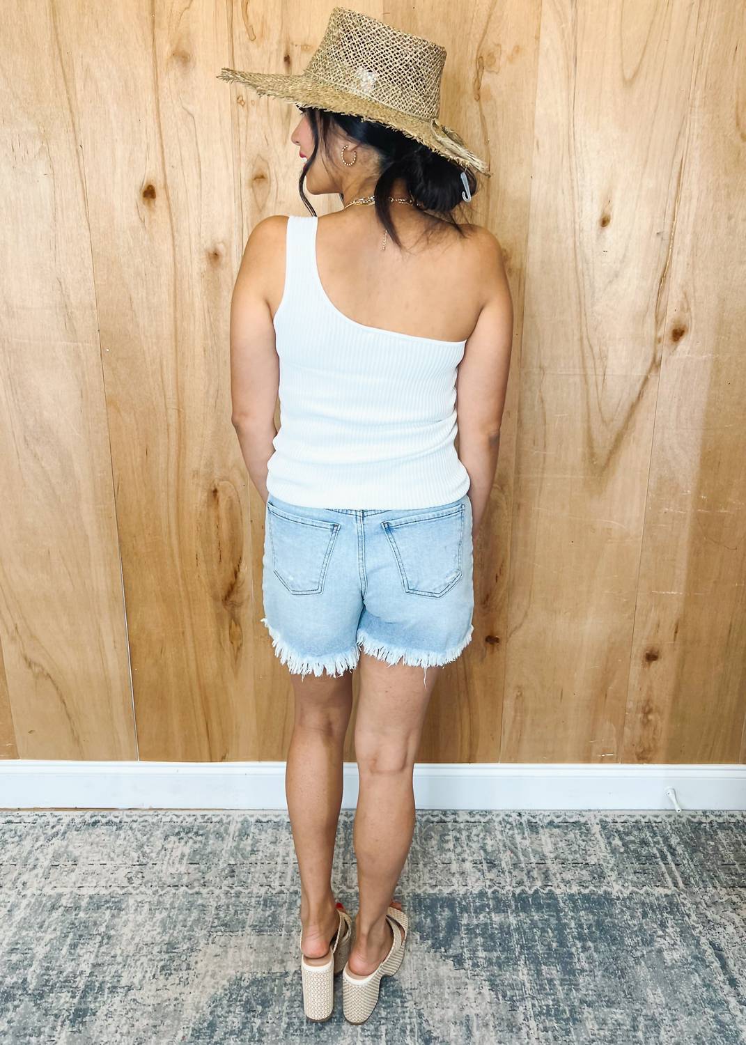 Another Love - Women's Jaime Ribbed Shoulder Tank Top
