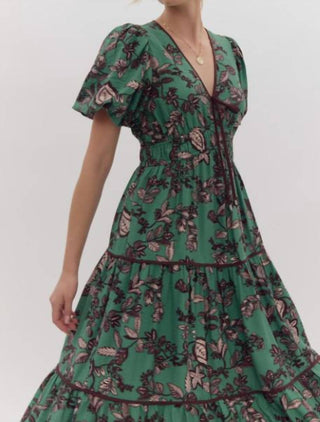 Entro - Floral Tiered Midi Dress
