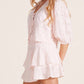 Bobi - Tie Front Crop Balloon Sleeve Top