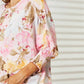 Double Take - Floral Elegance Soft Fabric Blouse
