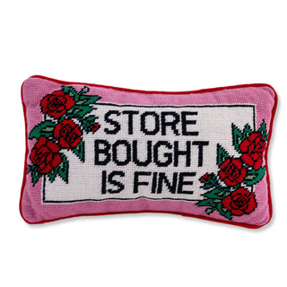 Furbish Studio - Store Bought is Fine Needlepoint Pillow