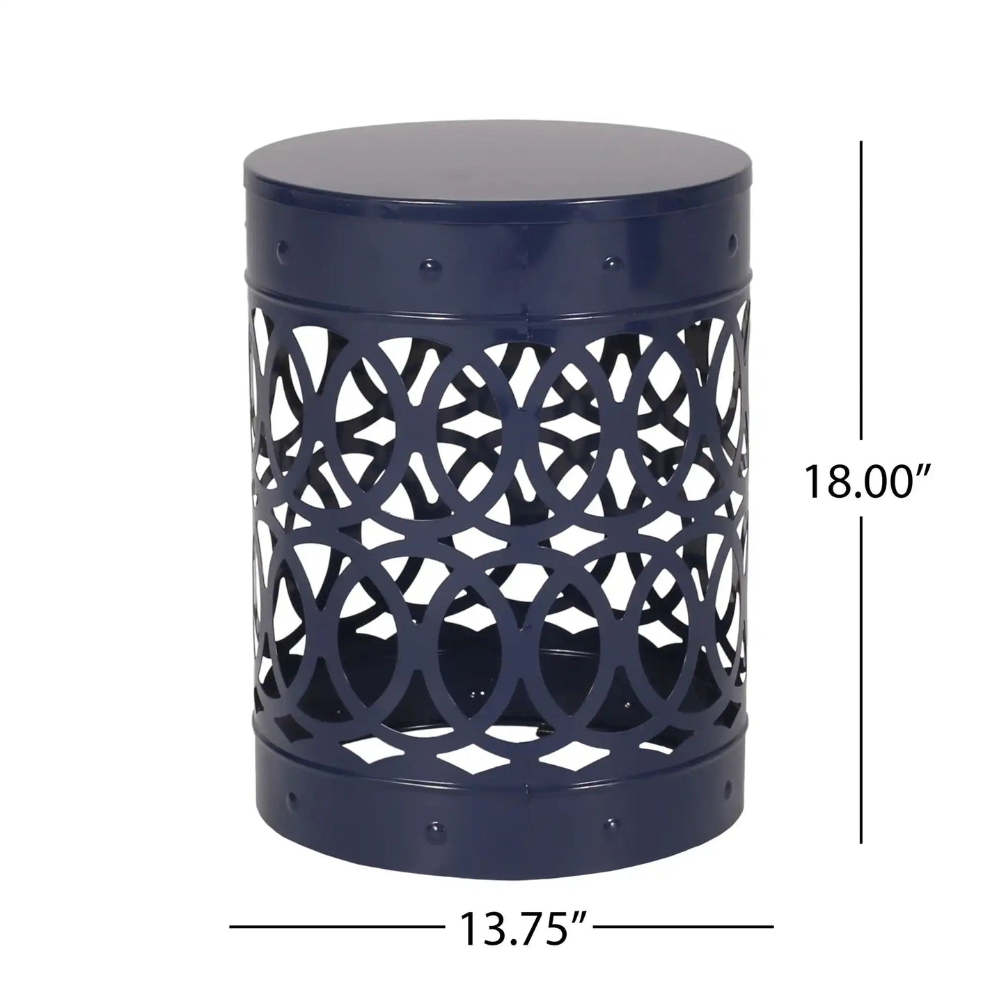 Outdoor Metal Large End Table, Modern Design