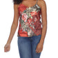 Paparazzi - Charmeuse Satin Patchwork Print Camisole