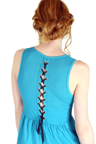 Tough Luv - Corset Back Cotton Mini Dress