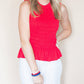 Anniewear - All American Flare Sleeveless Peplum Top