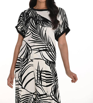 Frank Lyman - Tropical Leaf Print Top