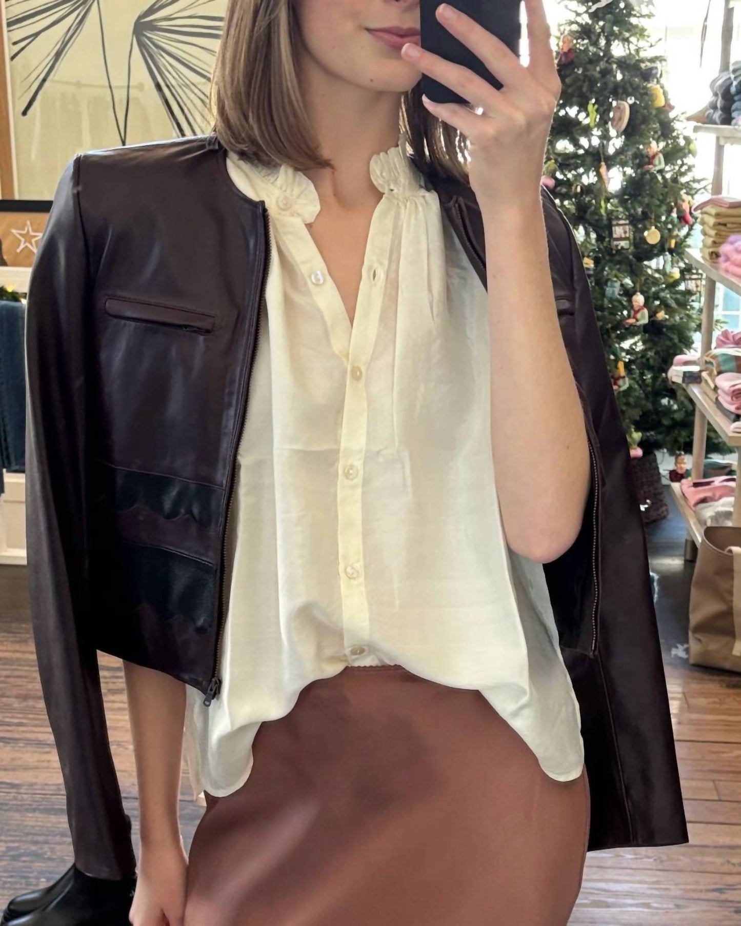 Alix Of Bohemia - Winnie Alabaster Silk Shirt