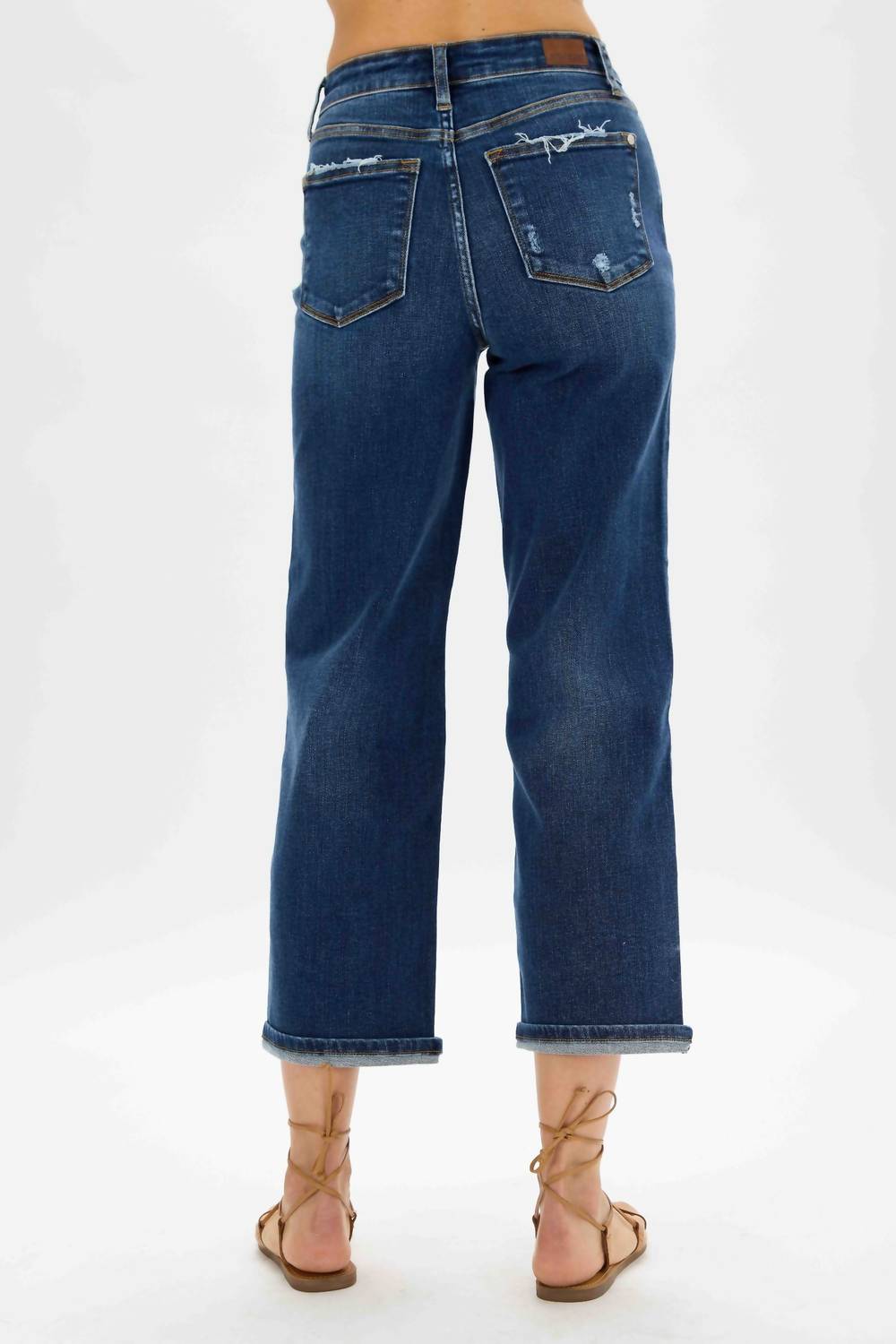 Judy Blue - High Waist Ripped Pocket Wide Leg Jeans
