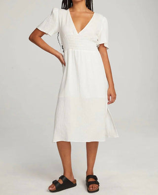 Chaser - Palmer White Midi Dress