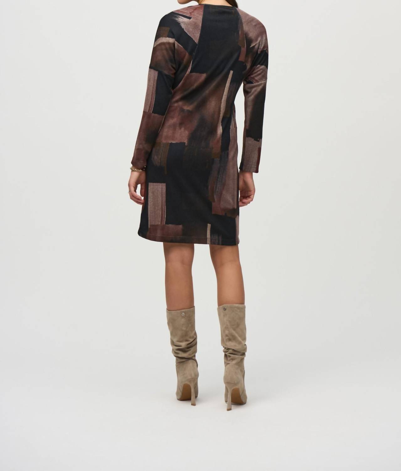 Joseph Ribkoff - Abstract Print Dolman Sleeve Shift Dress
