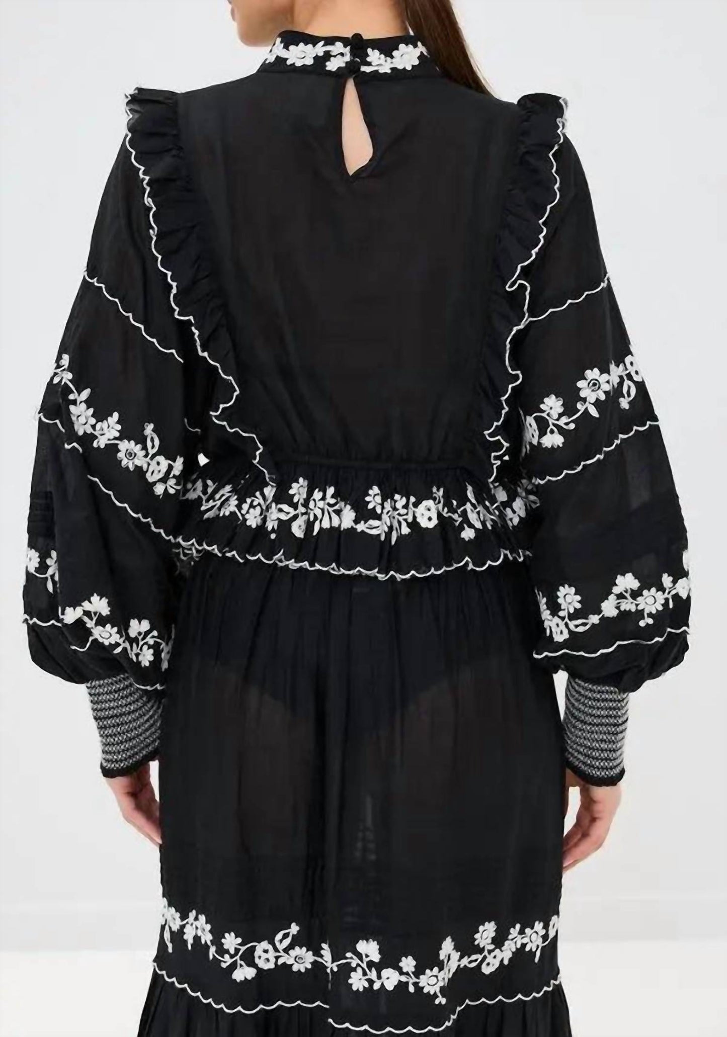 Farm Rio - Embroidered Long Sleeve Blouse