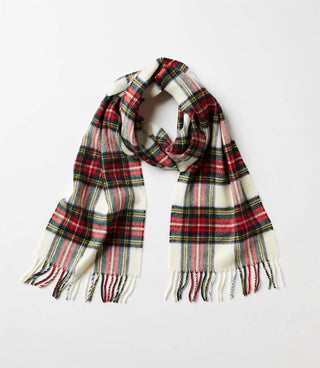 Prince Of Scots - Merino Wool Fringed Plaid Scarf