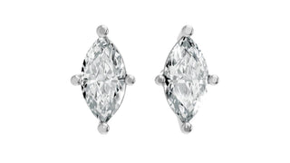 Aamiaa - Women's Marquise Shape 4 Prong Push Back Studs