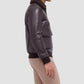 Bugatchi Uomo - Leather Zip Up Aviator Jacket