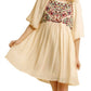 Umgee - Floral Embroidered Balloon Sleeve Dress