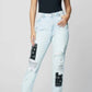 Blanknyc - The Madison Late Night Out High Rise Crop Patchwork Jeans