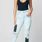 Blanknyc - The Madison Late Night Out High Rise Crop Patchwork Jeans
