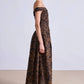 Apiece Apart - Lace Floral Chocolate Britt Off-shoulder Maxi