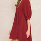 Entro - V Neck Baby Doll Dress