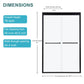 Modern Double Sliding Shower Enclosure, Tempered Glass