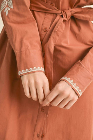 &Merci - Floral Embroidered Midi Dress