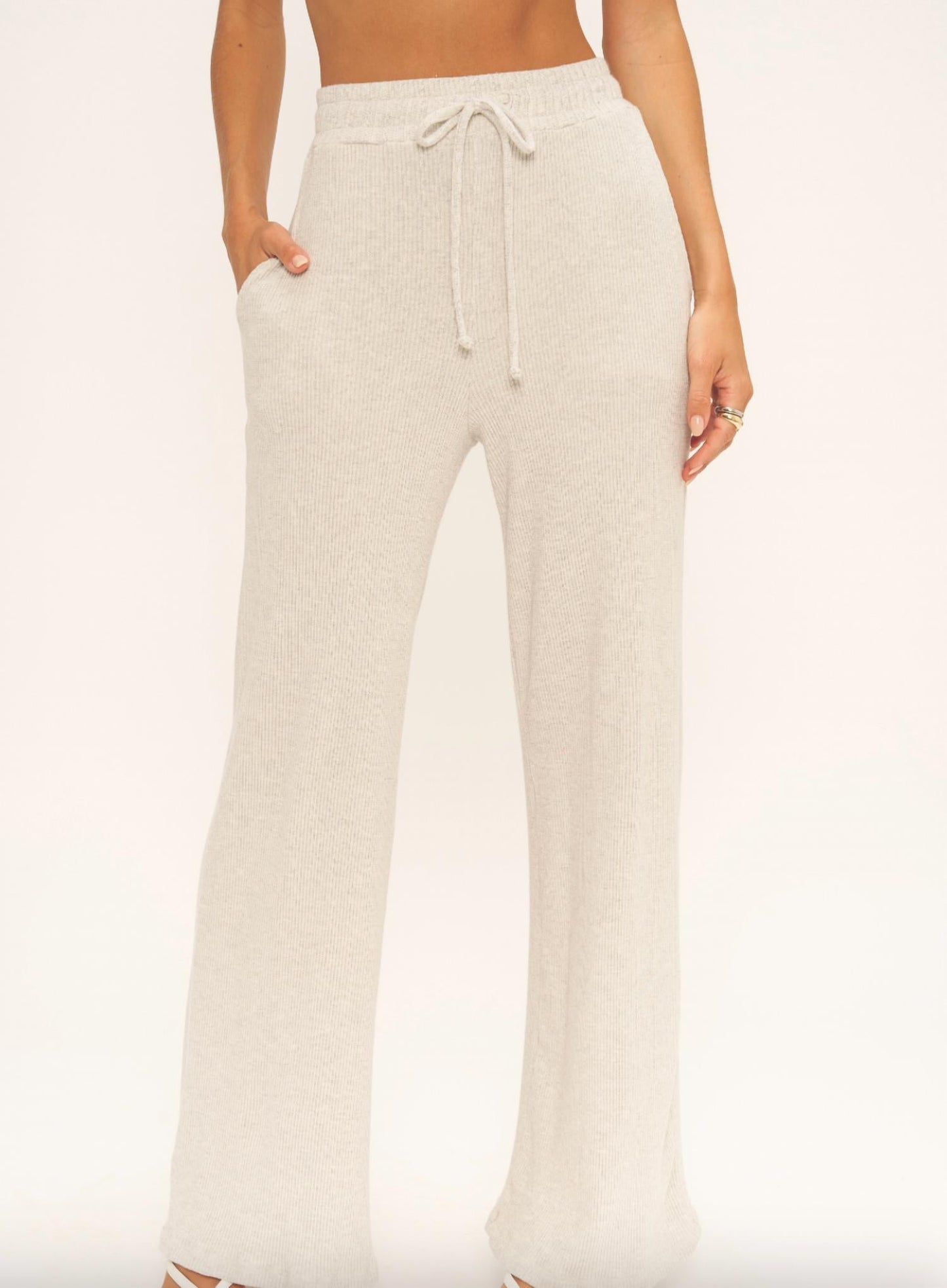 Project Social T - JOANNA RIB WIDE LEG PANT