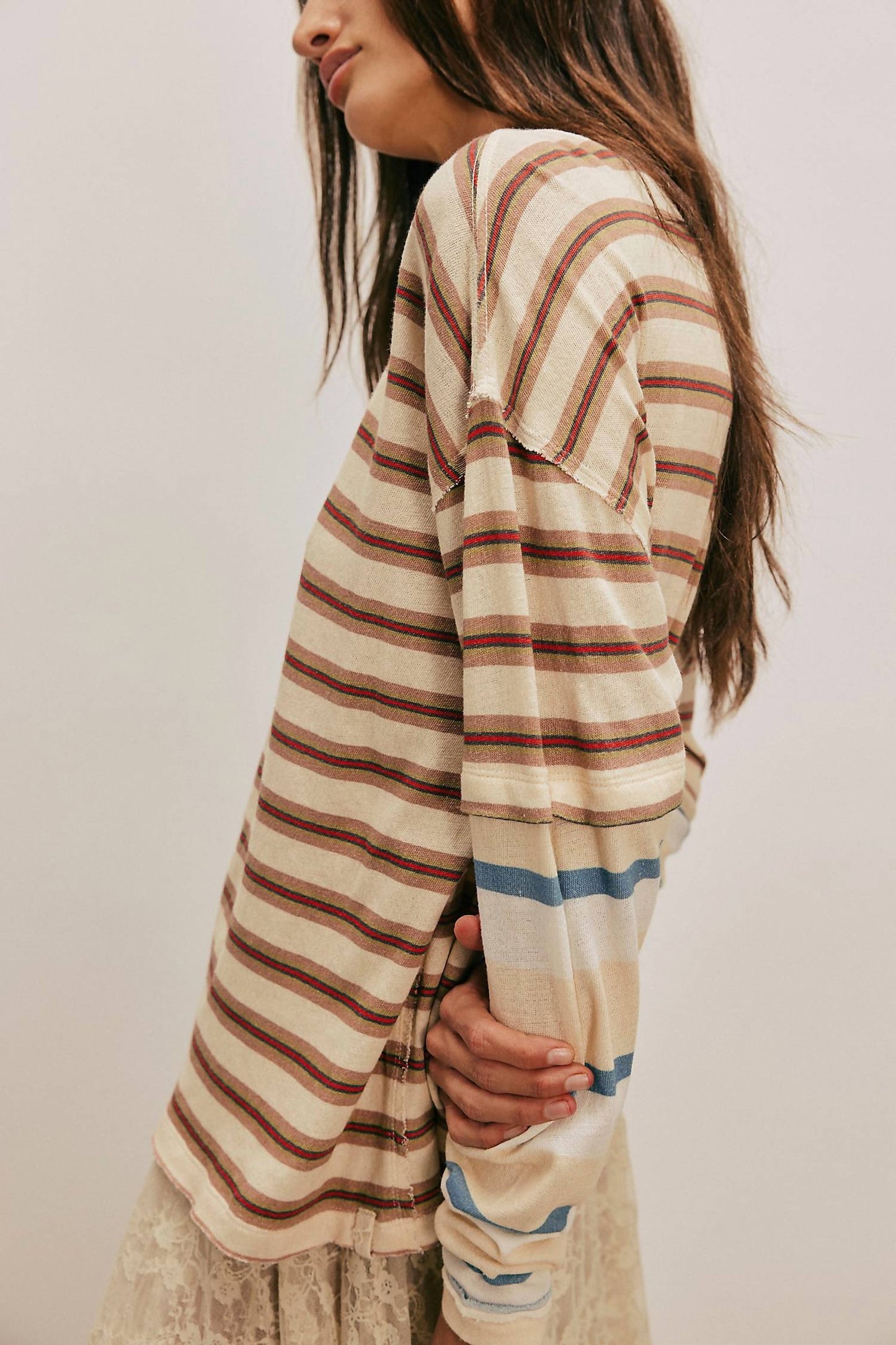 Free People - Nina Stripe Long-sleeve Tee