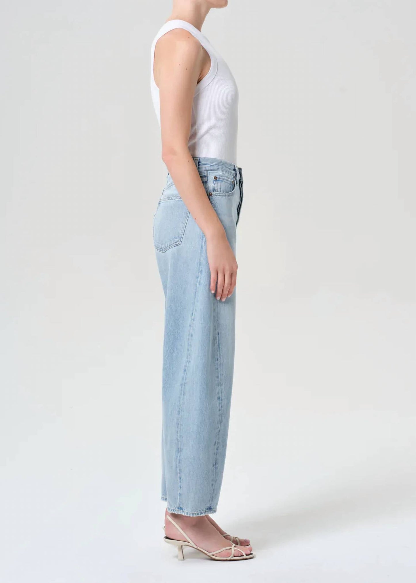 Agolde - High Rise Pieced Tapered Jeans