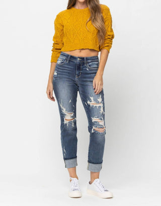 Judy Blue - Cuffed Destroy Boyfriend Jeans