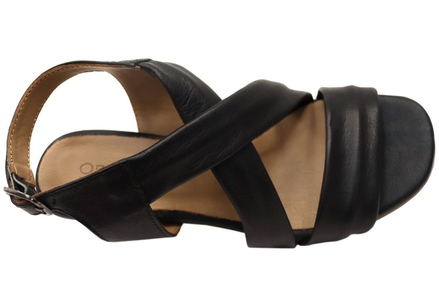 Bueno - Women's European Leather Mid Heel Sandal